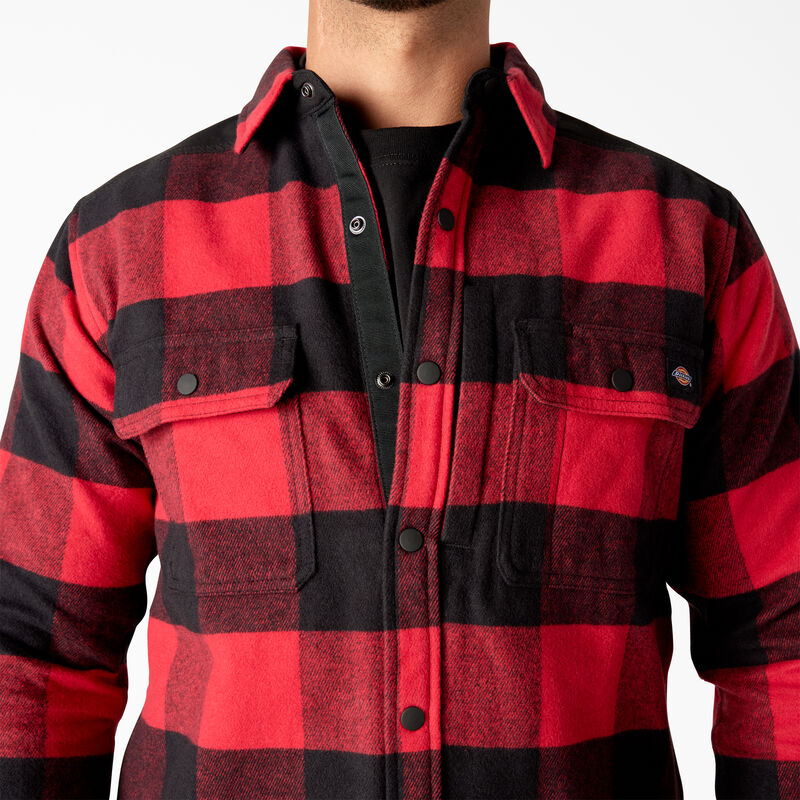 Dickies Heavyweight Brawny Flannel Shirt Red/Black Buffalo Plaid ID-ff0Cyj3i