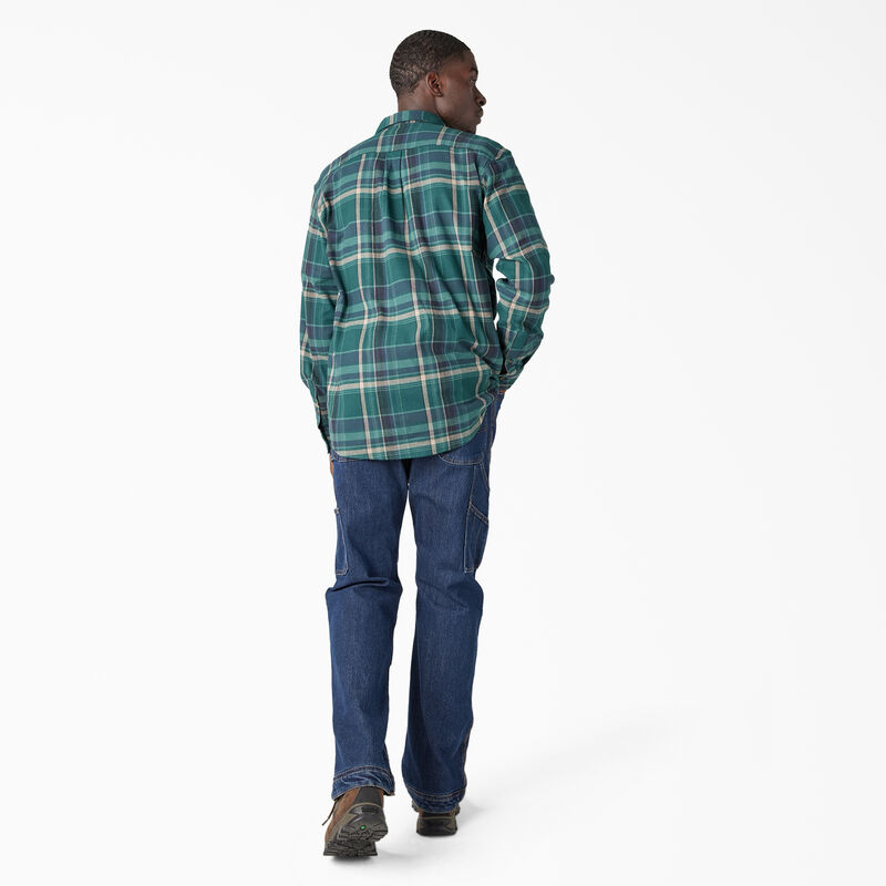 Dickies FLEX Long Sleeve Flannel Shirt Forest Green/Multi Plaid ID-fgIGasSU