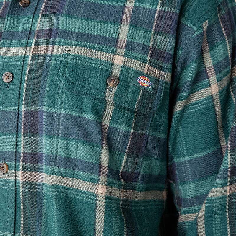 Dickies FLEX Long Sleeve Flannel Shirt Forest Green/Multi Plaid ID-fgIGasSU