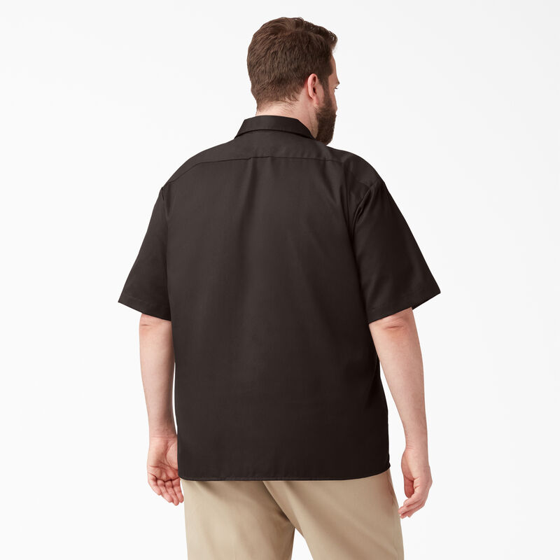 Dickies Short Sleeve Work Shirt Dark Brown ID-fkCKYlgo
