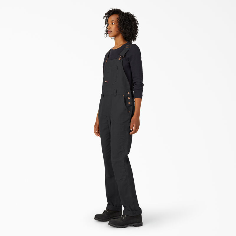 Dickies Straight Fit Duck Double Front Bib Overalls Rinsed Black ID-fwyPEIJn