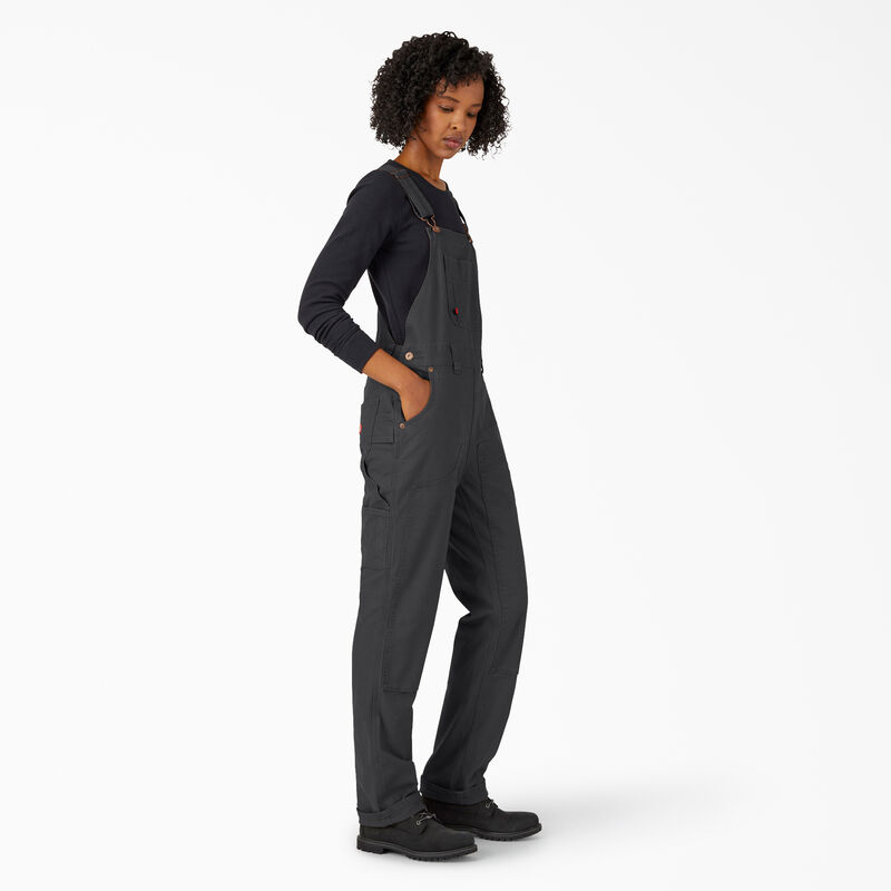 Dickies Straight Fit Duck Double Front Bib Overalls Rinsed Black ID-fwyPEIJn
