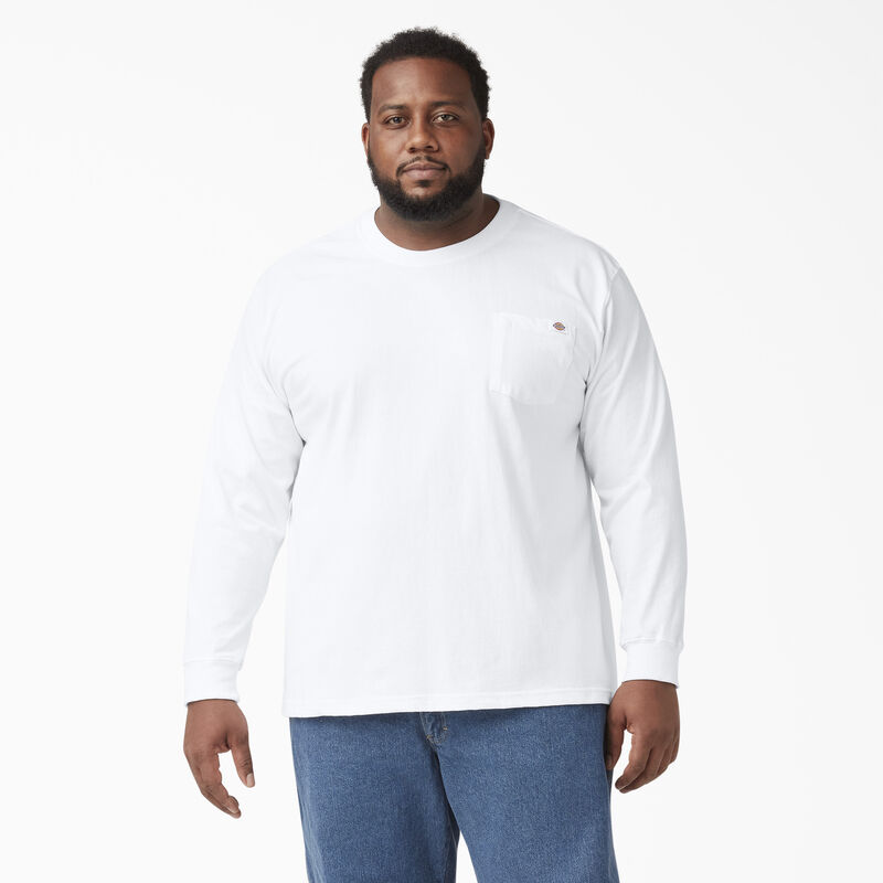 Dickies Heavyweight Long Sleeve Pocket T-Shirt White ID-g3WbldYo