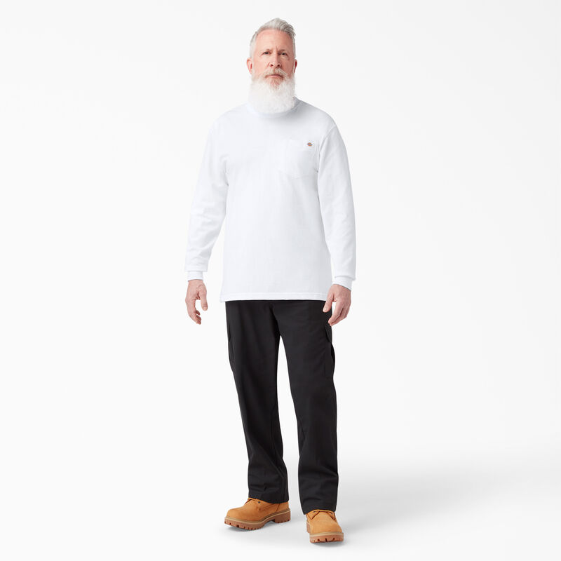 Dickies Heavyweight Long Sleeve Pocket T-Shirt White ID-g3WbldYo