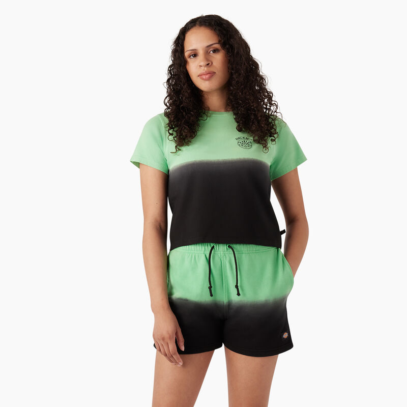 Dickies Ombre Cropped T-Shirt Apple Mint/Black Dip Dye ID-g4s56OiB
