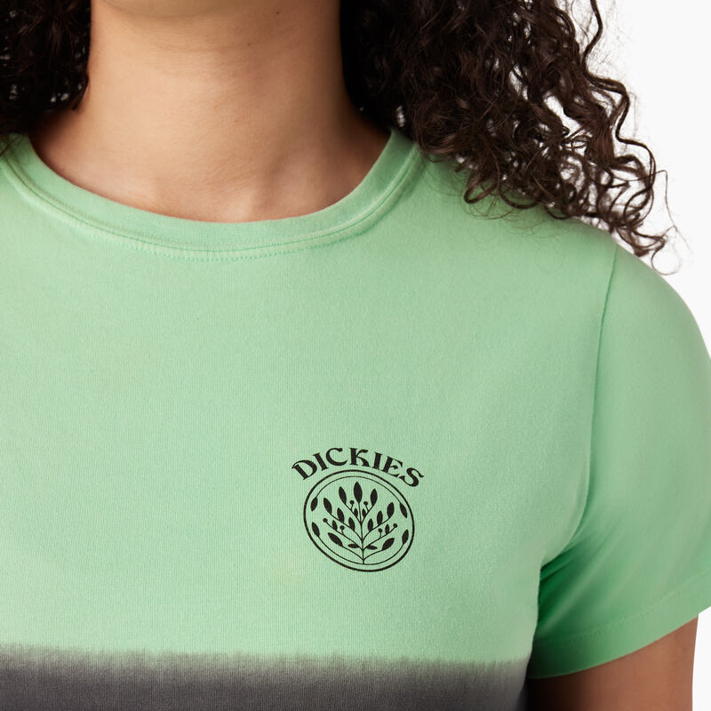 Dickies Ombre Cropped T-Shirt Apple Mint/Black Dip Dye ID-g4s56OiB