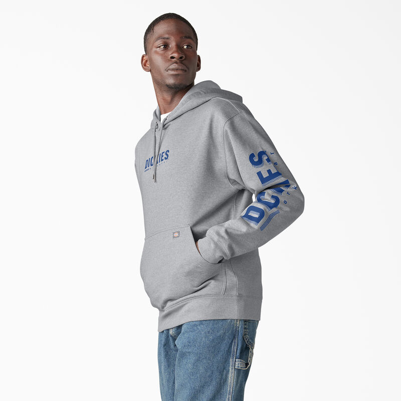 Dickies Water Repellent Workwear Graphic Hoodie Heather Gray ID-g6ZzPQVX