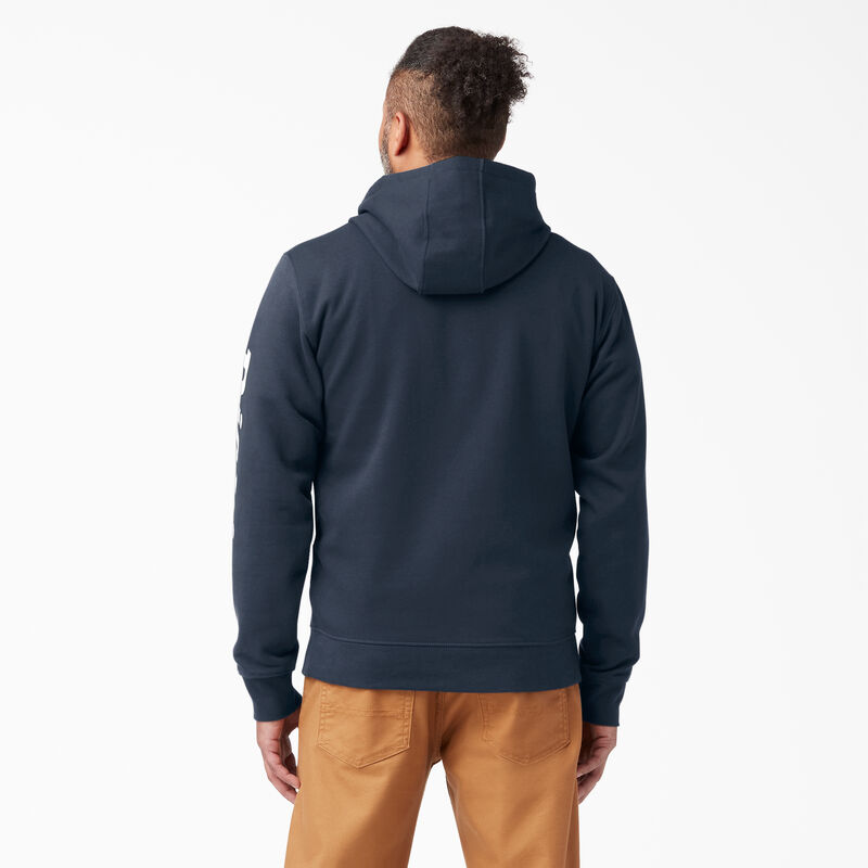 Dickies Logo Sleeve Fleece Hoodie Dark Navy ID-g9w20D3e