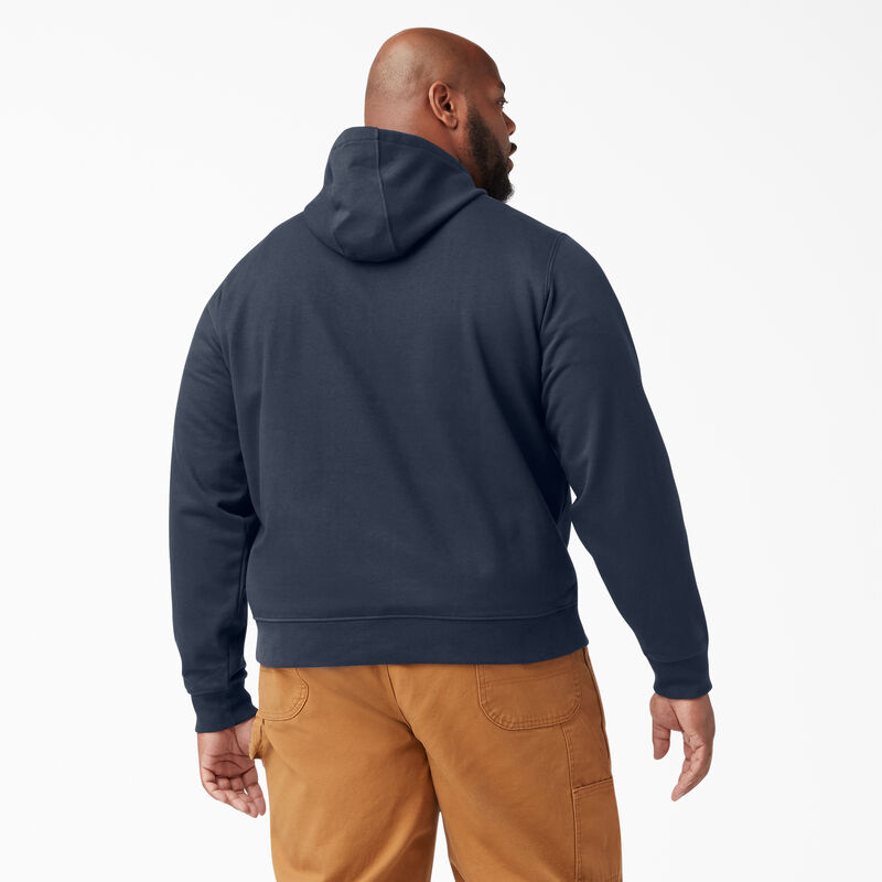 Dickies Logo Sleeve Fleece Hoodie Dark Navy ID-g9w20D3e