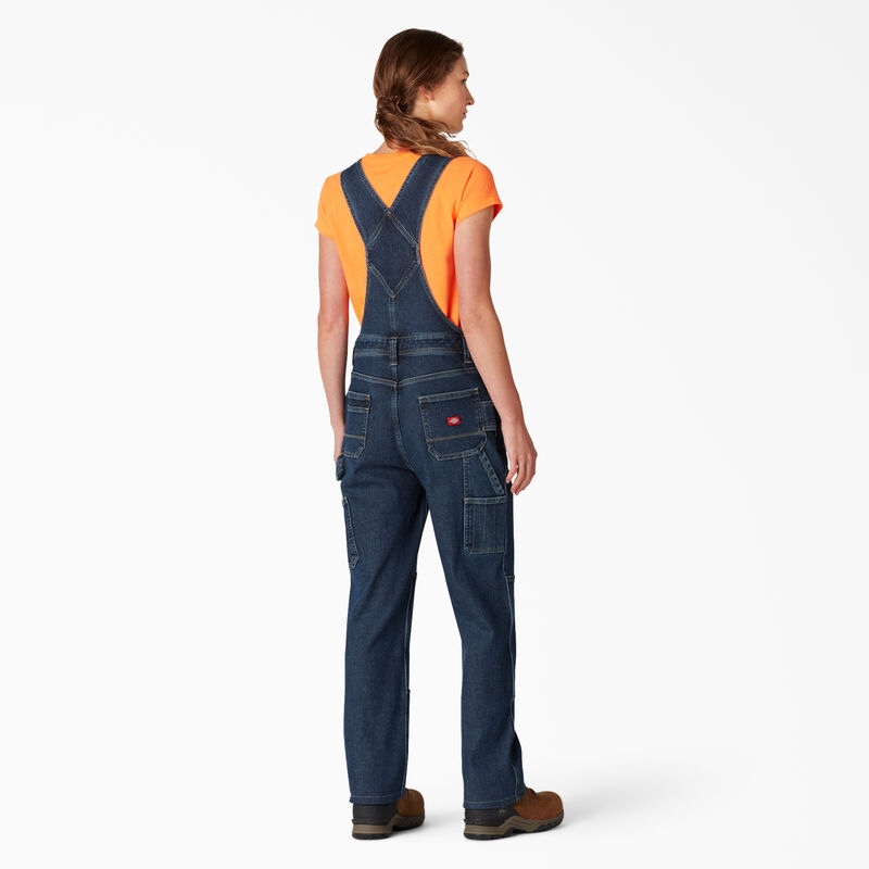 Dickies Warming Double Knee Bib Overalls Stonewashed Medium Blue ID-gDW5Oziw