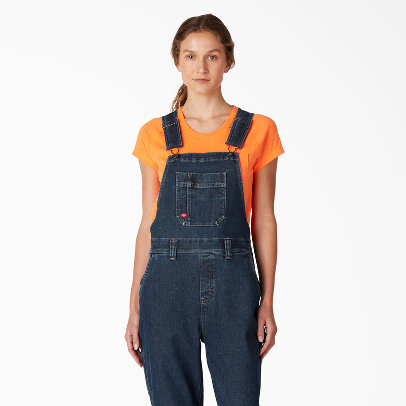 Dickies Warming Double Knee Bib Overalls Stonewashed Medium Blue ID-gDW5Oziw