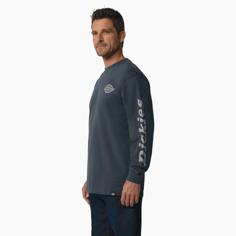 Dickies Long Sleeve Heavyweight Logo T-Shirt Airforce Blue ID-gQHLfWhH