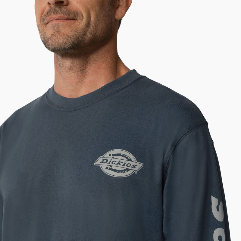 Dickies Long Sleeve Heavyweight Logo T-Shirt Airforce Blue ID-gQHLfWhH