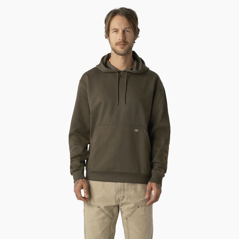 Dickies Water Repellent Logo Sleeve Hoodie Moss Green ID-ggJ8zMpn