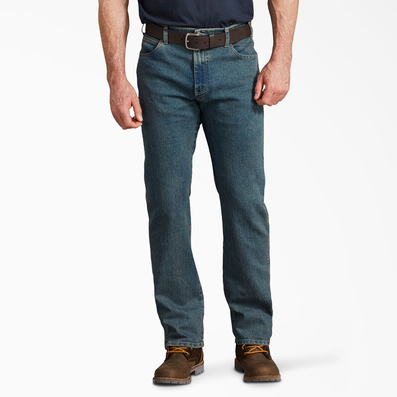 Dickies FLEX Active Waist Regular Fit Jeans Heritage Tinted Khaki ID-h3Xtoxng