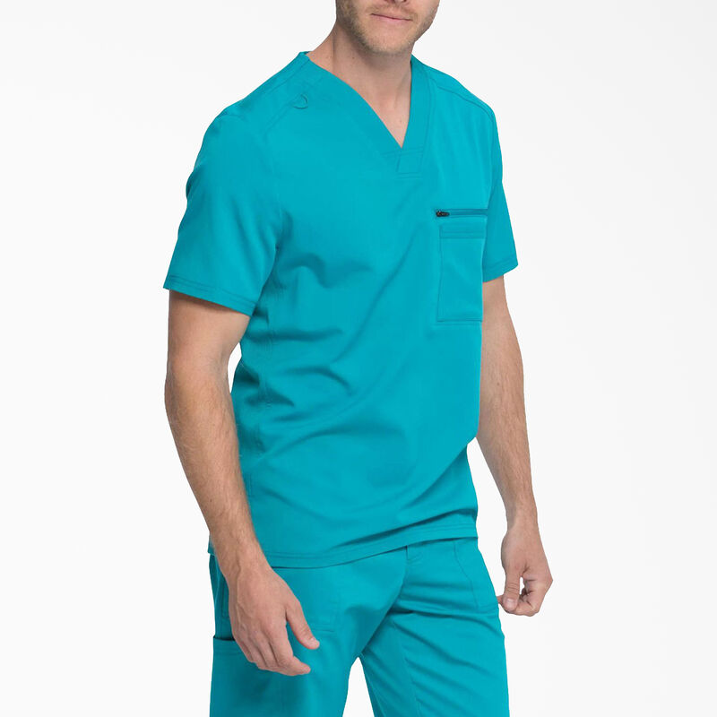 Dickies Men's Balance V-Neck Scrub Top Teal ID-hPgt4bze