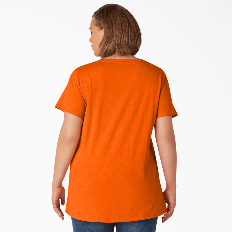 Dickies Plus Short Sleeve V-Neck T-Shirt Scarlet Ibis ID-hVxYWYJZ