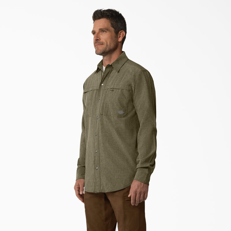 Dickies Cooling Long Sleeve Work Shirt Military Green Heather ID-hYYmBBvN