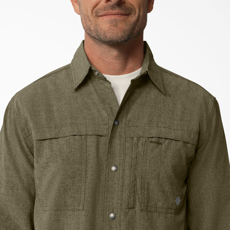 Dickies Cooling Long Sleeve Work Shirt Military Green Heather ID-hYYmBBvN