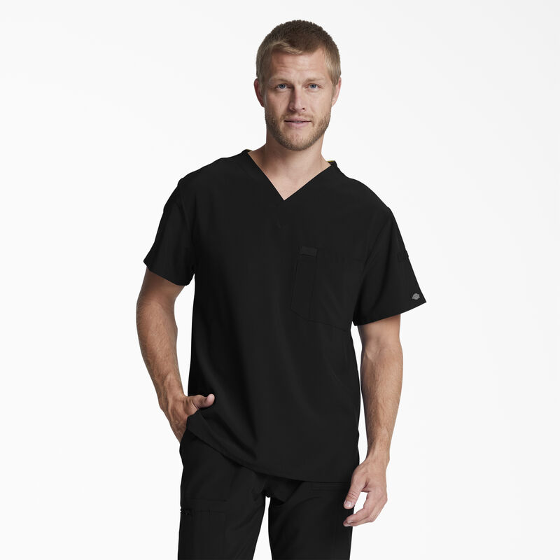 Dickies Men's EDS Essentials V-Neck Scrub Top Black ID-hkLxPV8g