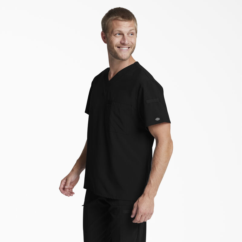 Dickies Men's EDS Essentials V-Neck Scrub Top Black ID-hkLxPV8g