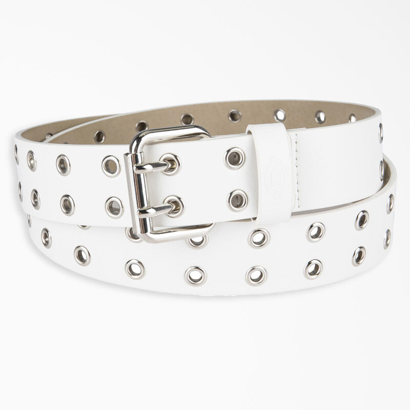 Dickies Leather Double Grommet Belt White ID-hlVvMI4f