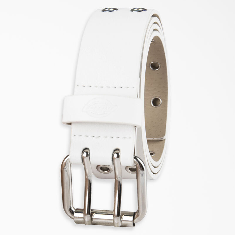 Dickies Leather Double Grommet Belt White ID-hlVvMI4f