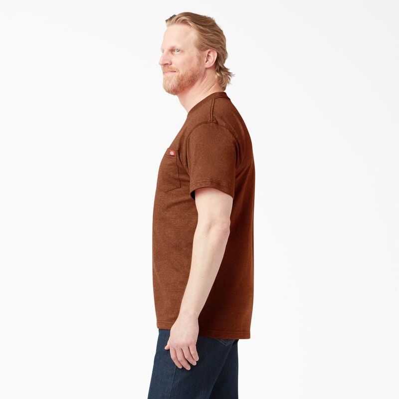 Dickies Heavyweight Heathered Short Sleeve Pocket T-Shirt Rustic Red Heather ID-hsULGOZv