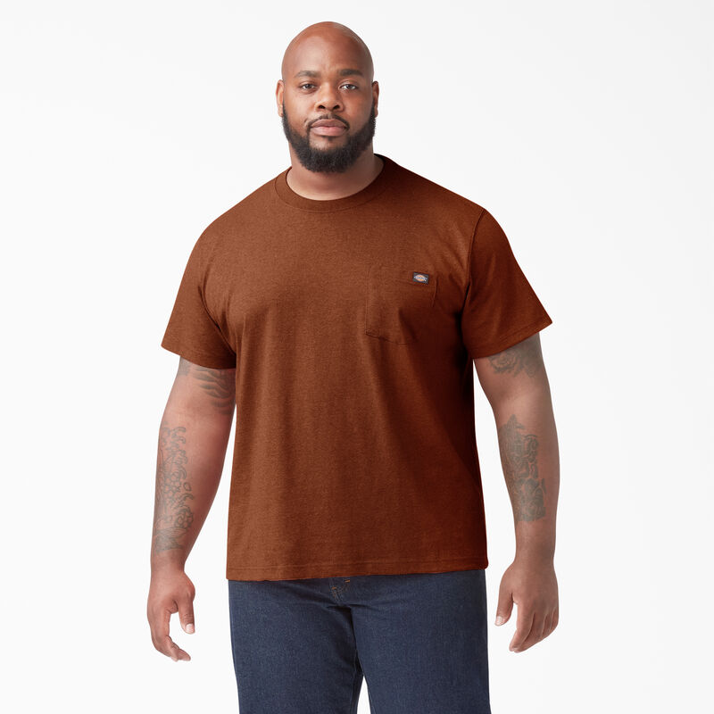 Dickies Heavyweight Heathered Short Sleeve Pocket T-Shirt Rustic Red Heather ID-hsULGOZv
