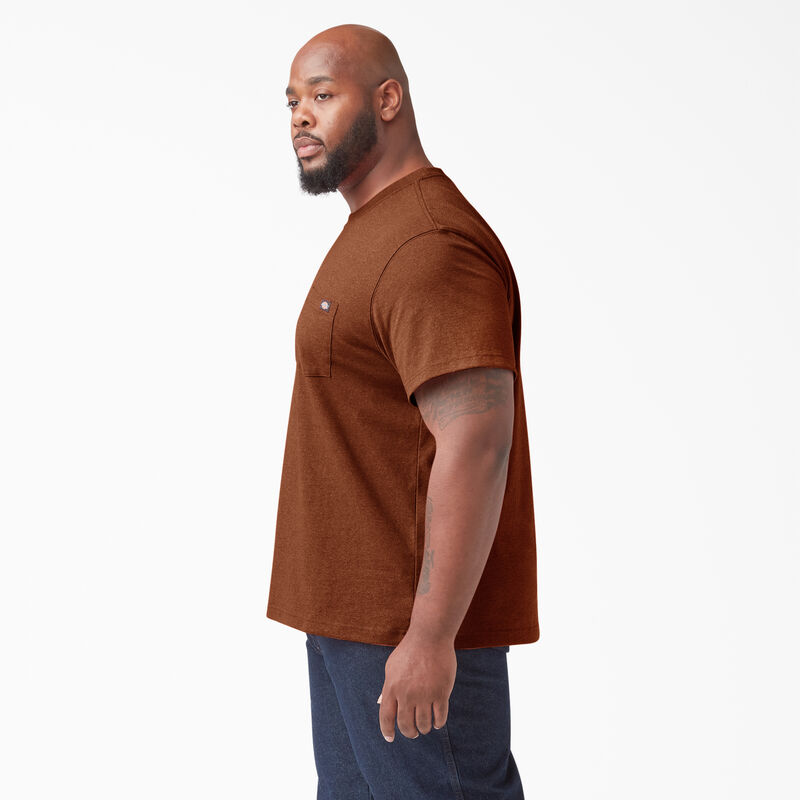 Dickies Heavyweight Heathered Short Sleeve Pocket T-Shirt Rustic Red Heather ID-hsULGOZv