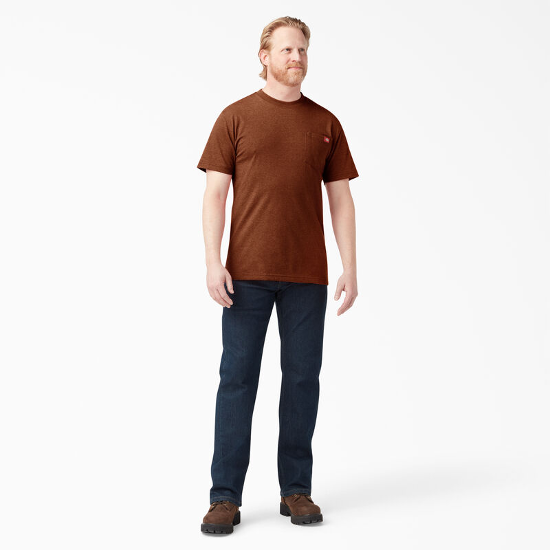 Dickies Heavyweight Heathered Short Sleeve Pocket T-Shirt Rustic Red Heather ID-hsULGOZv