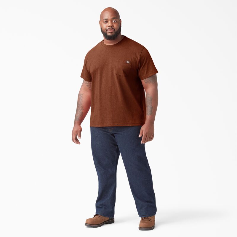 Dickies Heavyweight Heathered Short Sleeve Pocket T-Shirt Rustic Red Heather ID-hsULGOZv