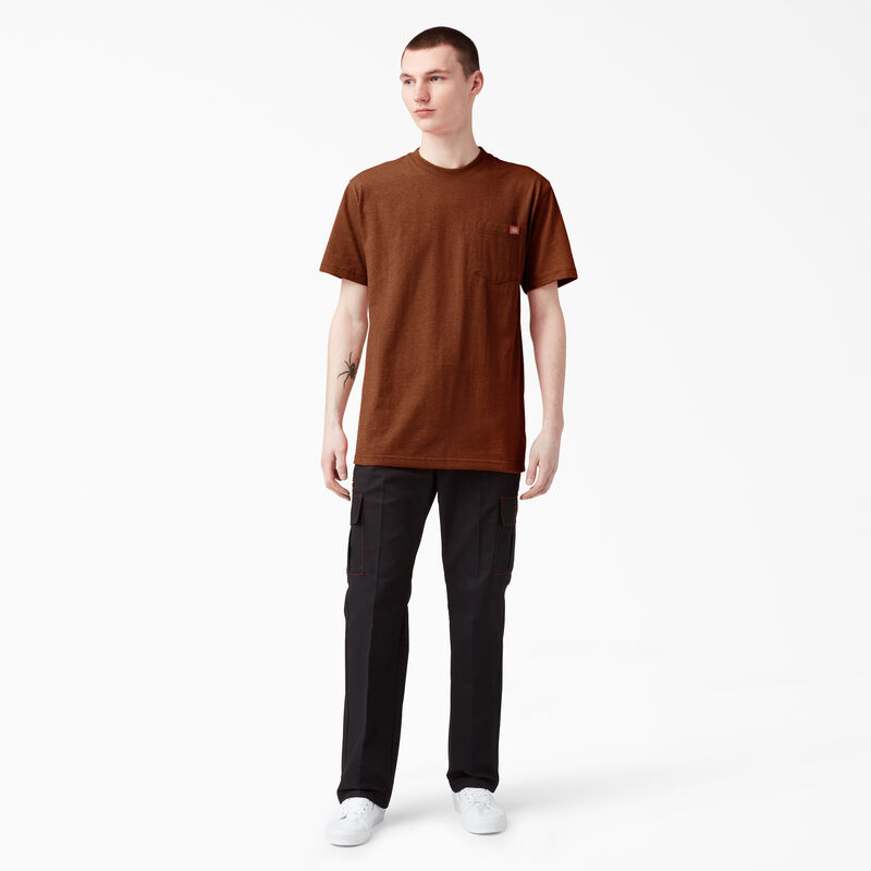 Dickies Heavyweight Heathered Short Sleeve Pocket T-Shirt Rustic Red Heather ID-hsULGOZv