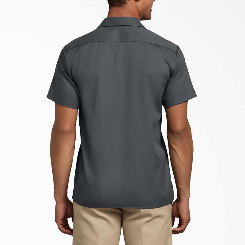 Dickies Slim Fit Short Sleeve Work Shirt Charcoal Gray ID-hyY3Pwcv