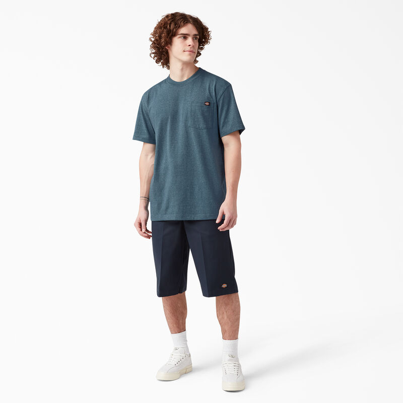 Dickies Heavyweight Heathered Short Sleeve Pocket T-Shirt Baltic Blue ID-i0b8HvBO