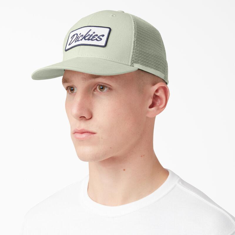 Dickies Patch Logo Trucker Cap Celadon Green/Cloud ID-iDc9cQXB