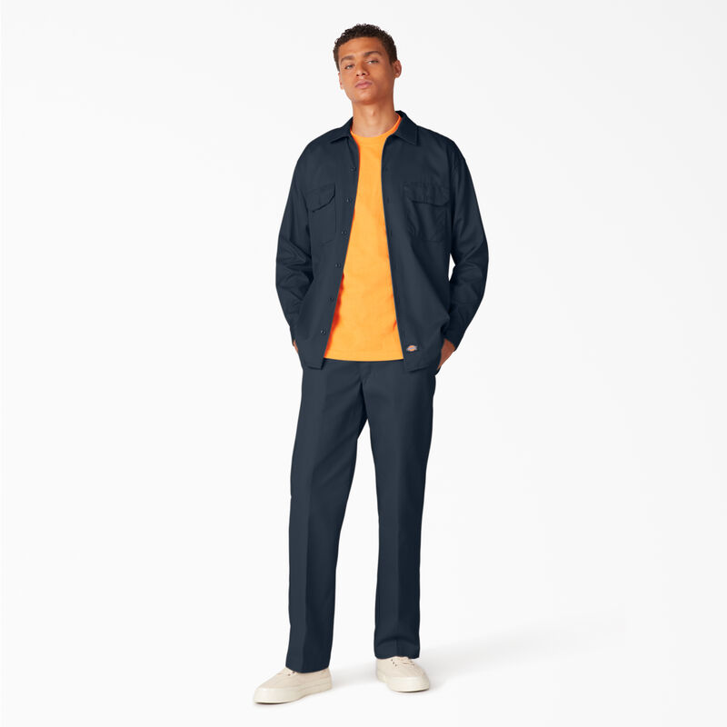 Dickies Long Sleeve Work Shirt Dark Navy ID-iGcS4TBV