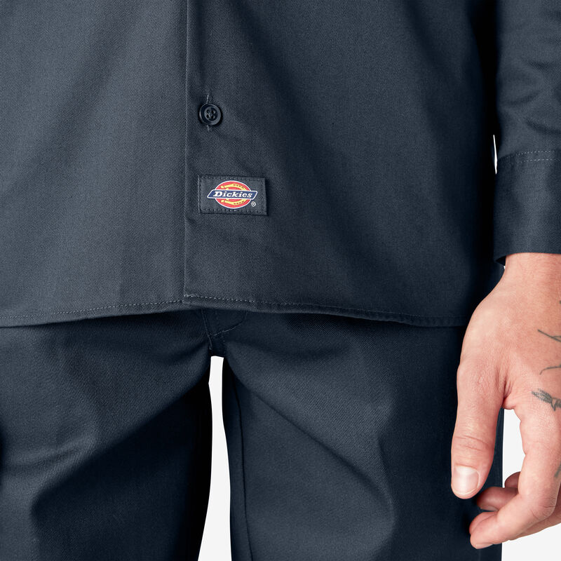 Dickies Long Sleeve Work Shirt Dark Navy ID-iGcS4TBV