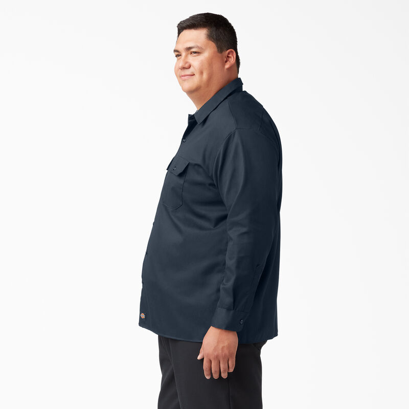 Dickies Long Sleeve Work Shirt Dark Navy ID-iGcS4TBV