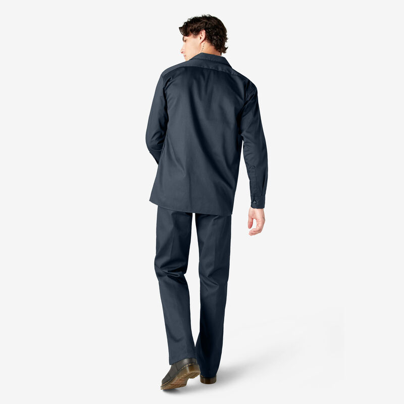 Dickies Long Sleeve Work Shirt Dark Navy ID-iGcS4TBV