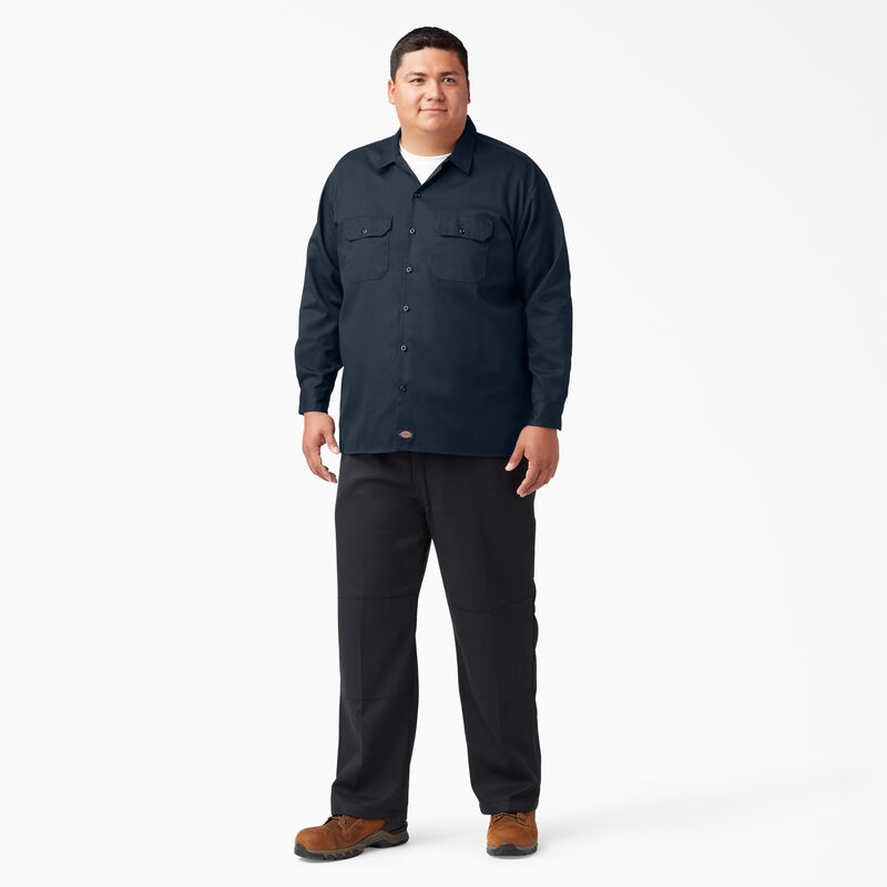 Dickies Long Sleeve Work Shirt Dark Navy ID-iGcS4TBV