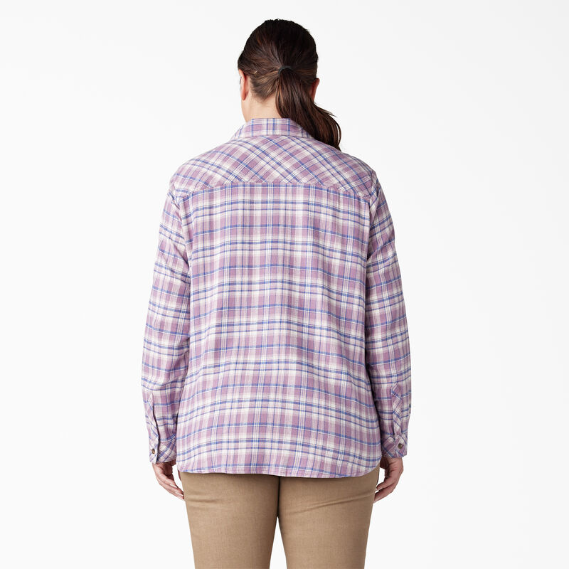 Dickies Plus Long Sleeve Plaid Flannel Shirt Grapeade/Orchard Plaid ID-iIwS8e7z