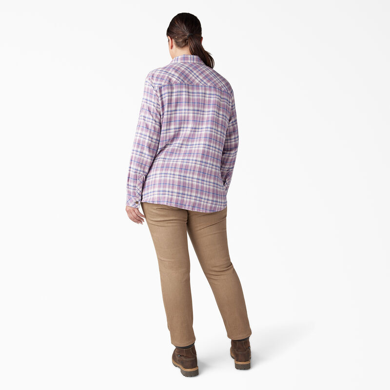 Dickies Plus Long Sleeve Plaid Flannel Shirt Grapeade/Orchard Plaid ID-iIwS8e7z