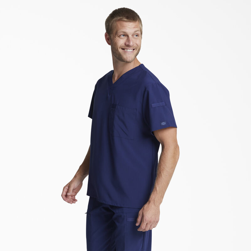 Dickies Men's EDS Essentials V-Neck Scrub Top Navy Blue ID-iZXlZPXq