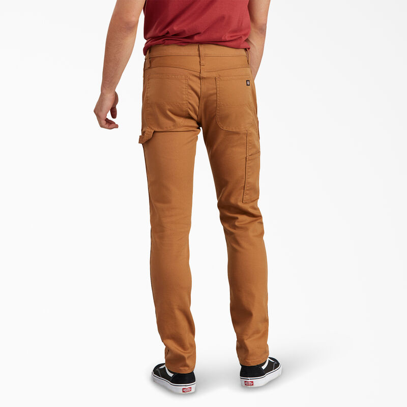Dickies Slim Fit Tapered Leg Carpenter Duck Pants Stonewashed Brown Duck ID-j2y1eLhv