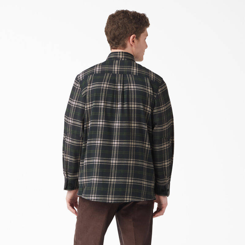 Dickies Long Sleeve Flannel Shirt Green/Black Plaid ID-jJN0yZjG