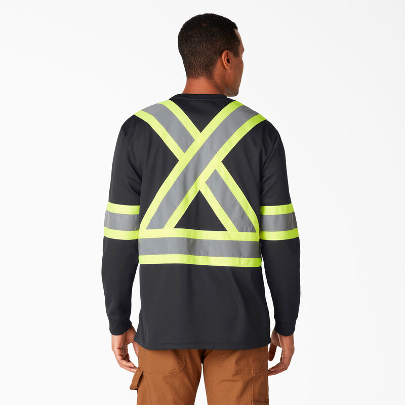 Dickies Hi Vis Safety Long Sleeve T-Shirt Black ID-jL4fUU3L