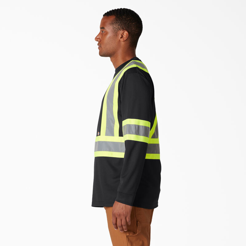 Dickies Hi Vis Safety Long Sleeve T-Shirt Black ID-jL4fUU3L