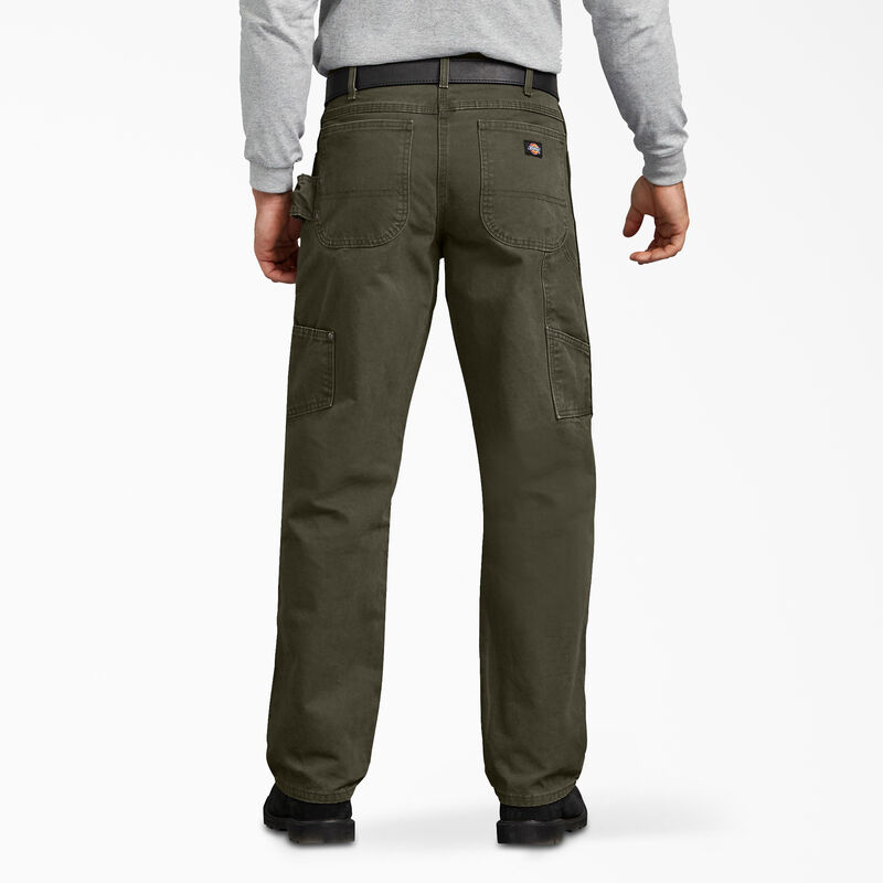 Dickies Relaxed Fit Sanded Duck Carpenter Pants Rinsed Moss Green ID-jNB21Muk
