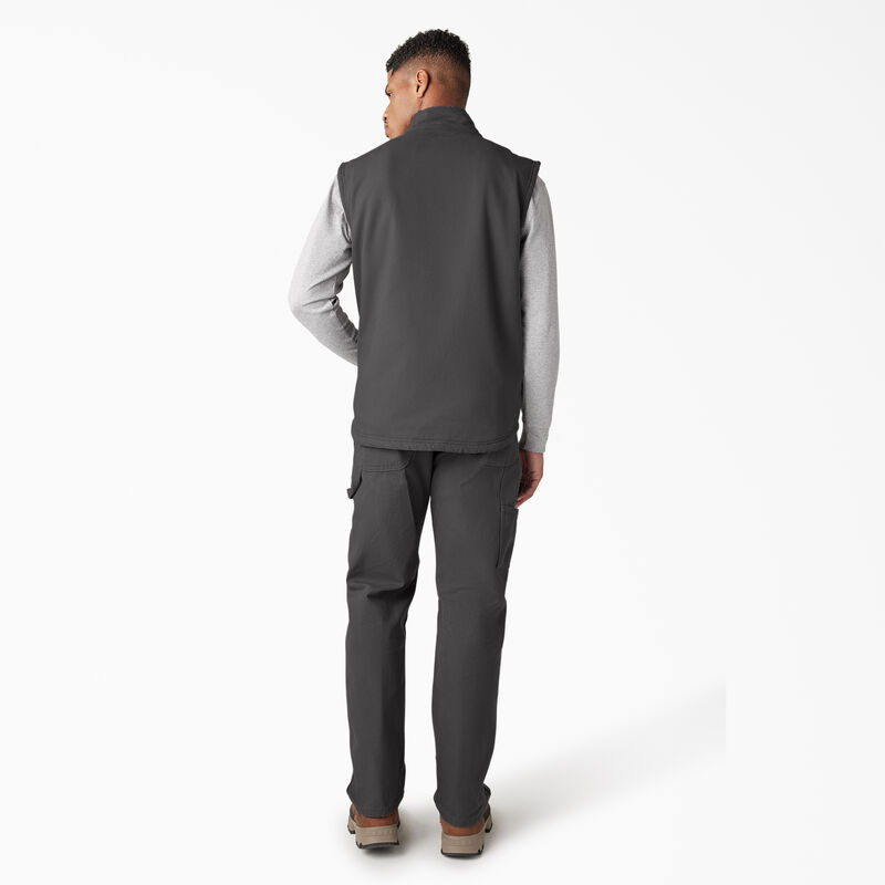 Dickies Duck Canvas High Pile Fleece Lined Vest Rinsed Slate ID-jX7SLUSM